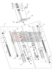 Front Forks & Lower Yokes - 914973 > All Except BR & IN, 917475 > BR & IN Only