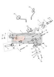 Handlebars, Top Yoke & Mirrors > 914972 - All Except BR & IN, > 917474 - BR & IN Only