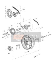 Rear Wheel - 914973 > All Except BR & IN, 917475 > BR & IN Only