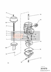 Carburateuronderdelen 4 cil. carb-eenheid 1240520T0301