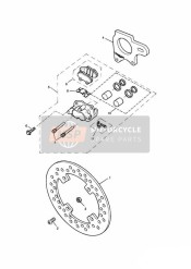 Achterremschijf en remklauw Enkelzijdige swingarm