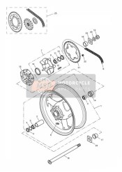 Achtervering koppelingsmechanisme Dubbelzijdige swingarm