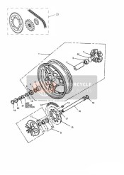 Roue arrière/transmission finale modèle 750 cc