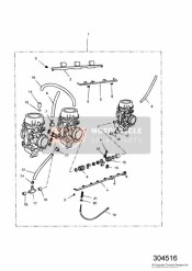 Carburateurs pour 3 cylindres, États-Unis, N° moteur californien 55615