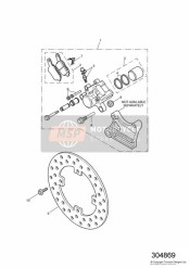 Hintere Bremsscheibe und Bremssattel