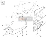 2B006994, Passenger Saddle Cover, Piaggio, 0