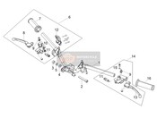 1C004257, Muffe Mit Hebel Hinterra, Piaggio, 1