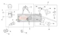 AP8202299, Saddle Lock Hardware Kit, Piaggio, 0