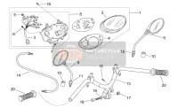 AP8218325, Handgrip Pair. Grijs, Piaggio, 2