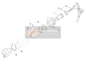 1B003598, Set Of Cylinders And Keys For Lock, Piaggio, 2