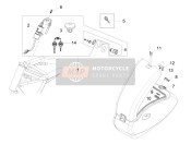 2D000006, Locking Cylinder With Key For Fuel Cap, Piaggio, 1