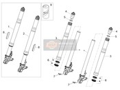 2B009251, GABELSTAND- / Tauchrohr, Links, Piaggio, 0