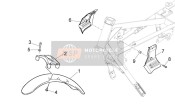 GU3243446000NG, Voorkant Mudguard. Zwart, Piaggio, 0