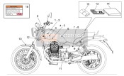 886140, Decalco "Nevada" Cromata Sx Fianchetto, Piaggio, 2