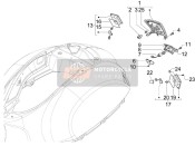 63870100BM, Nummerplaat Licht Klein Afdekking, Piaggio, 2