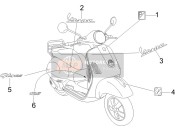 656220, "Vespa" Lateral Label, Piaggio, 3