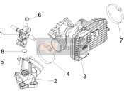 Cuerpo del acelerador - Inyector - Tubería de unión