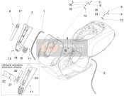 65488350BR, Stuurkolom Afdekking, Piaggio, 1