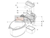 Vivienda del casco - Debajo de la silla de montar