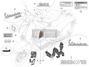 2B0059385, Koplampcover Set, Azg, Piaggio, 0