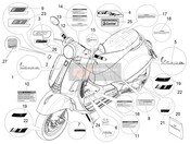 2H003007000A1, Aufkleber Felge, Piaggio, 2