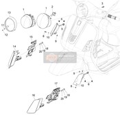 1B009661000K1, Projector Frame, Piaggio, 2