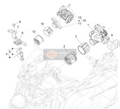 1A012276, Muffe Drosselklappe, Piaggio, 1