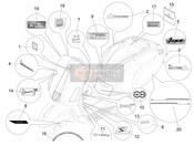 2H003935, Satz Aufkleber, Piaggio, 2