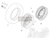 5A001358, Hinterrad 3.00 X 12"", Piaggio, 1