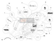 2H003935, Satz Aufkleber, Piaggio, 1