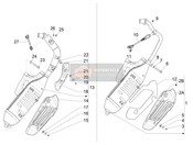 1A0199905, Mufflet With Heat Protec, Piaggio, 1