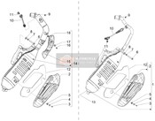 1A018034, Hitzeschild, Piaggio, 1