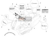 2H003935, Satz Aufkleber, Piaggio, 0