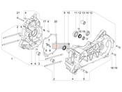 1A001278, Guarnizione Semicarter, Piaggio, 2