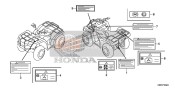 87511HN8760, Etichetta,  Portatore Ant., Honda, 2