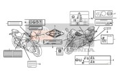 87507KSJE30, Label, Drive Chain (Pictograph), Honda, 2