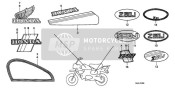 87123382670, Emblem A, L. Benzintank (, Honda, 2