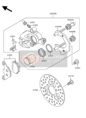 430805093GN, Bremszange Vo.Links, Kawasaki, 1