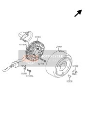 21003S012, Stator,Magneto KSF400A6F, Kawasaki, 0