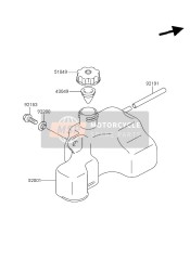 43049S019, Packing,Oil Tank Cap KSF50A6F, Kawasaki, 0