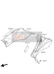 14091S181908, Cover,Side,Lh,L.Green, Kawasaki, 0