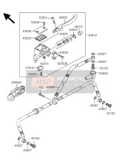 430950030, HOSE-BRAKE, Fr, Kawasaki, 0