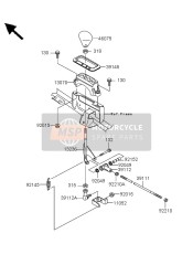 391111175, Verbindingsstang, Kawasaki, 0