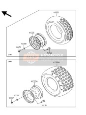 410090034, Tire,Rr,AT22X11-10, Kawasaki, 0