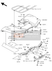 35023031416L, FENDER-REAR,D.R.Red KVF750DBF, Kawasaki, 0