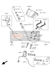 59441Y001947, COVER-HANDLE, F.Red, Kawasaki, 0