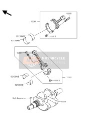 921390764, Bushing,Connecting Rod,Green, Kawasaki, 1