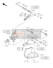 39007017610, ARM-SUSP, Fr, Lwr, Lh, Black, Kawasaki, 2