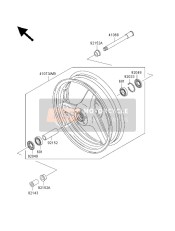 410731652X4, WHEEL-ASSY,Fr,F.Red, Kawasaki, 0