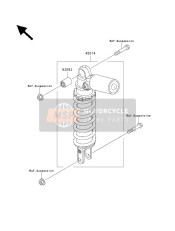 450141727VM, Shockabsorber,S.Red, Kawasaki, 0